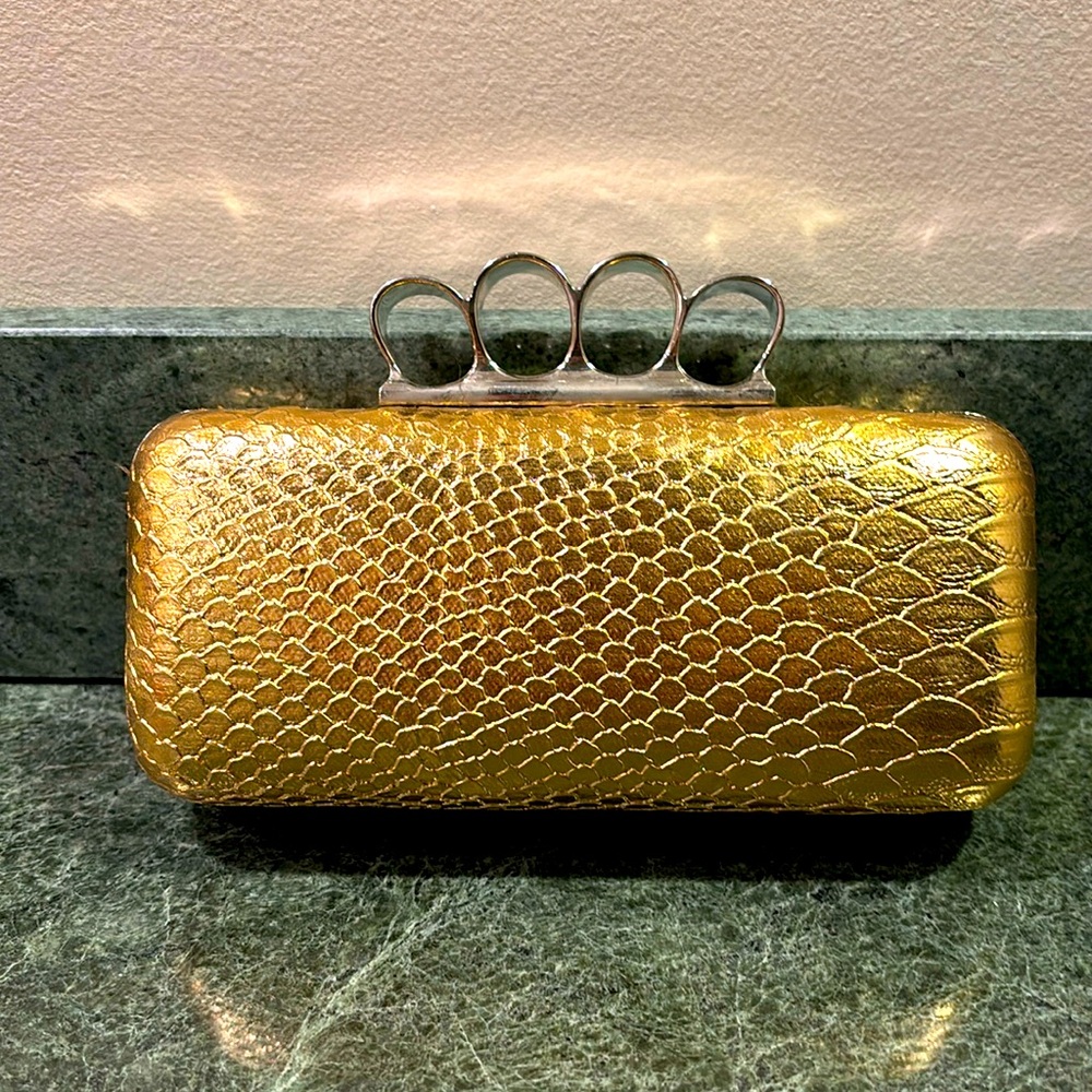 Gold color small evening clutch/bag